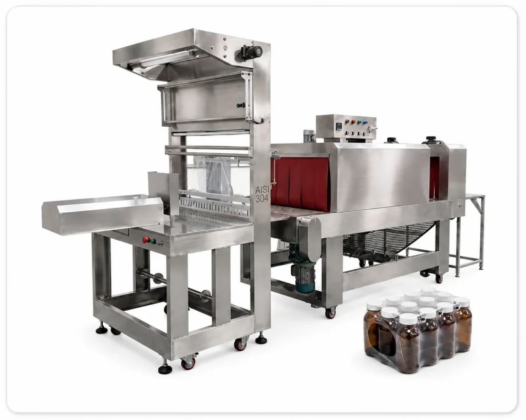 Shrink Wrapping Machine For Chemicals & Pharmaceuticals