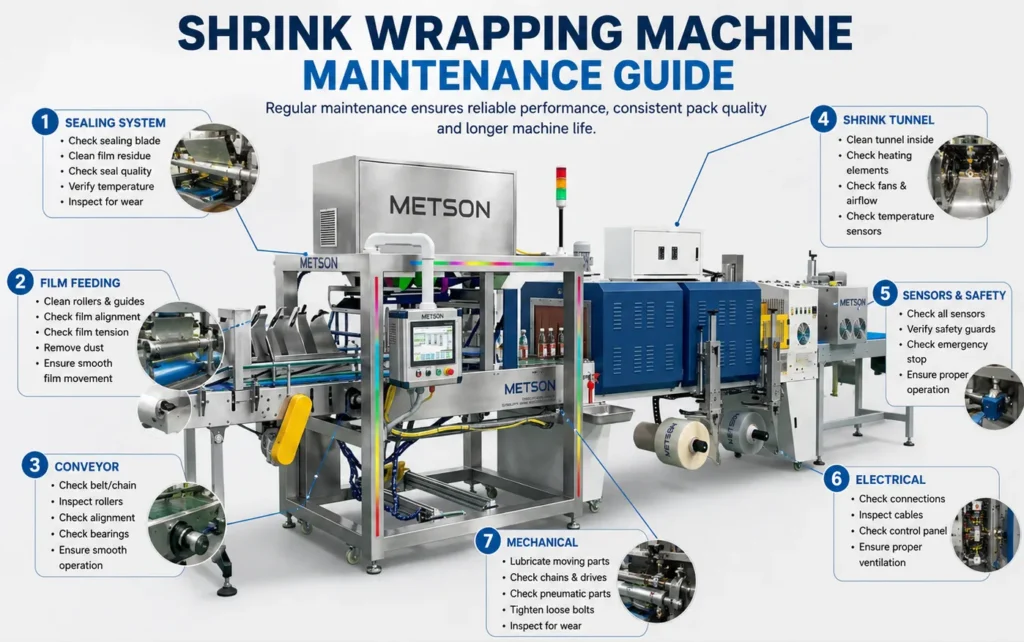 shrink wrapping machine maintainence guide by metson machines